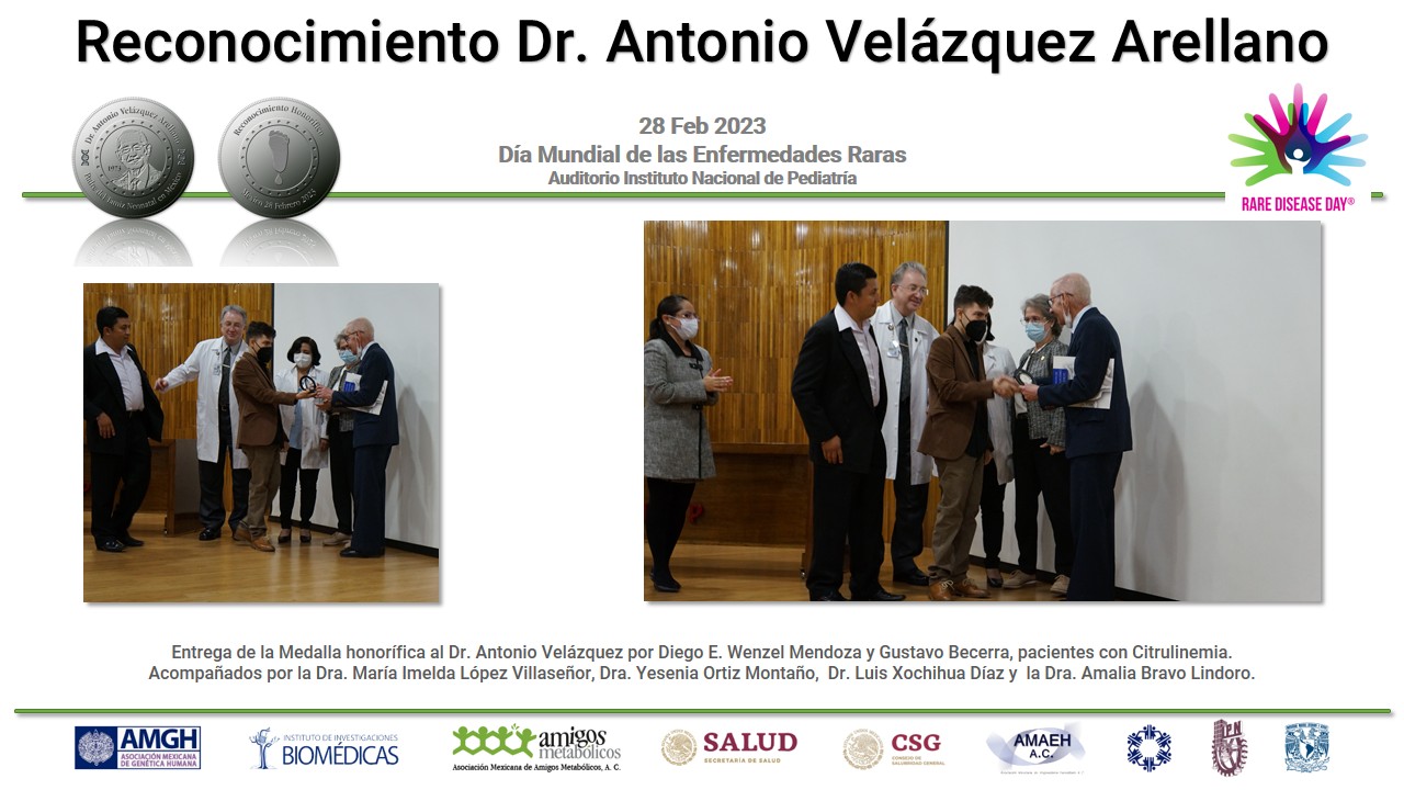 Entrega Medalla Honorífica Dr, Antonio Velázquez Arellano. – Asociación